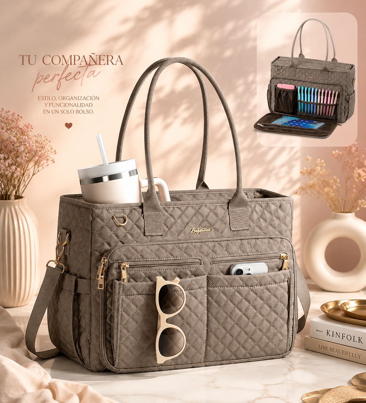 Bagstellar Aurora – Tote Bag Funcional para Trabajo y Viaje