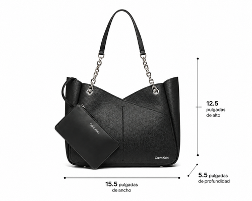 Calvin Klein Elena – Bolso Tote con Cadena 100% Original