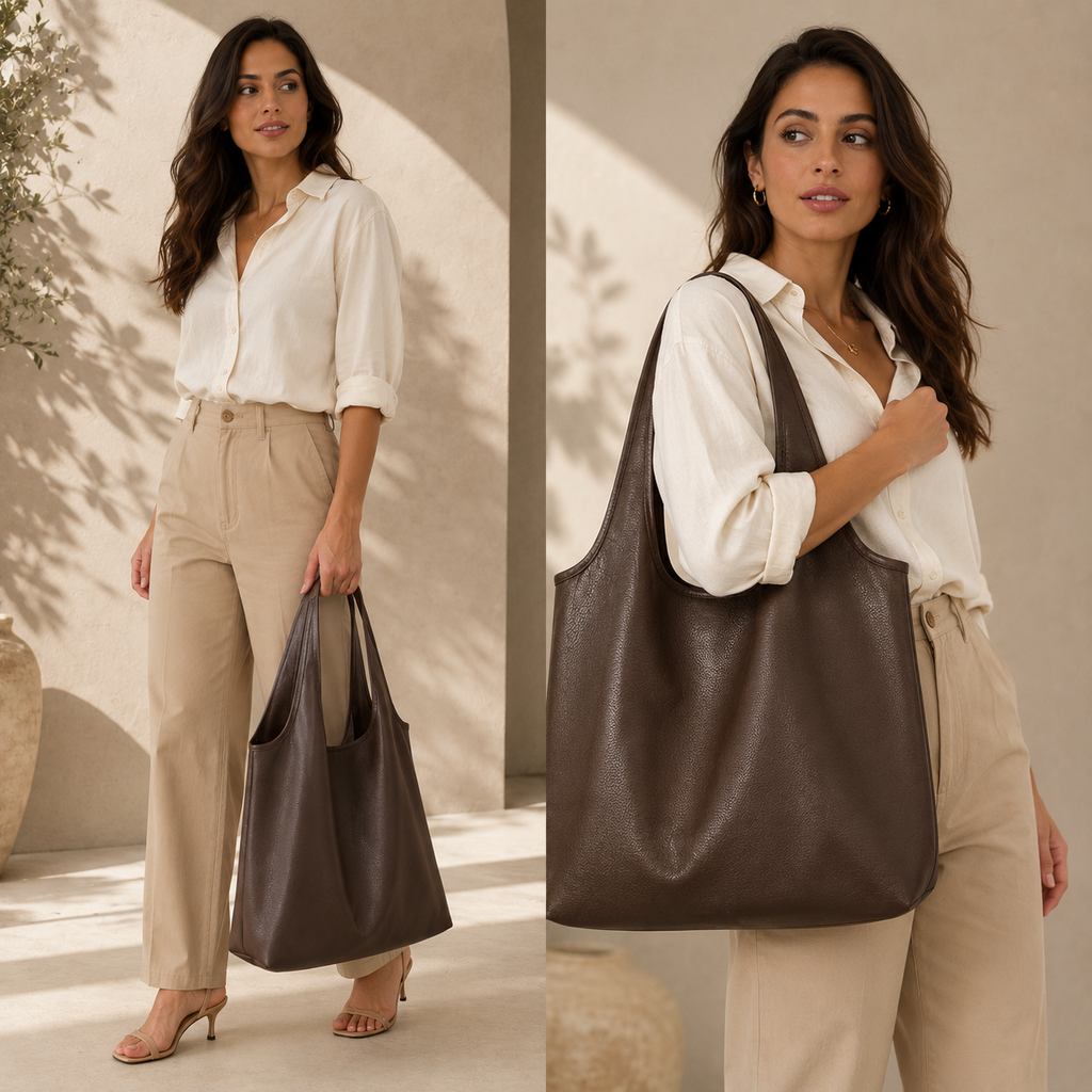 HOXIS Olga – Bolso Hobo de Cuero Vegano