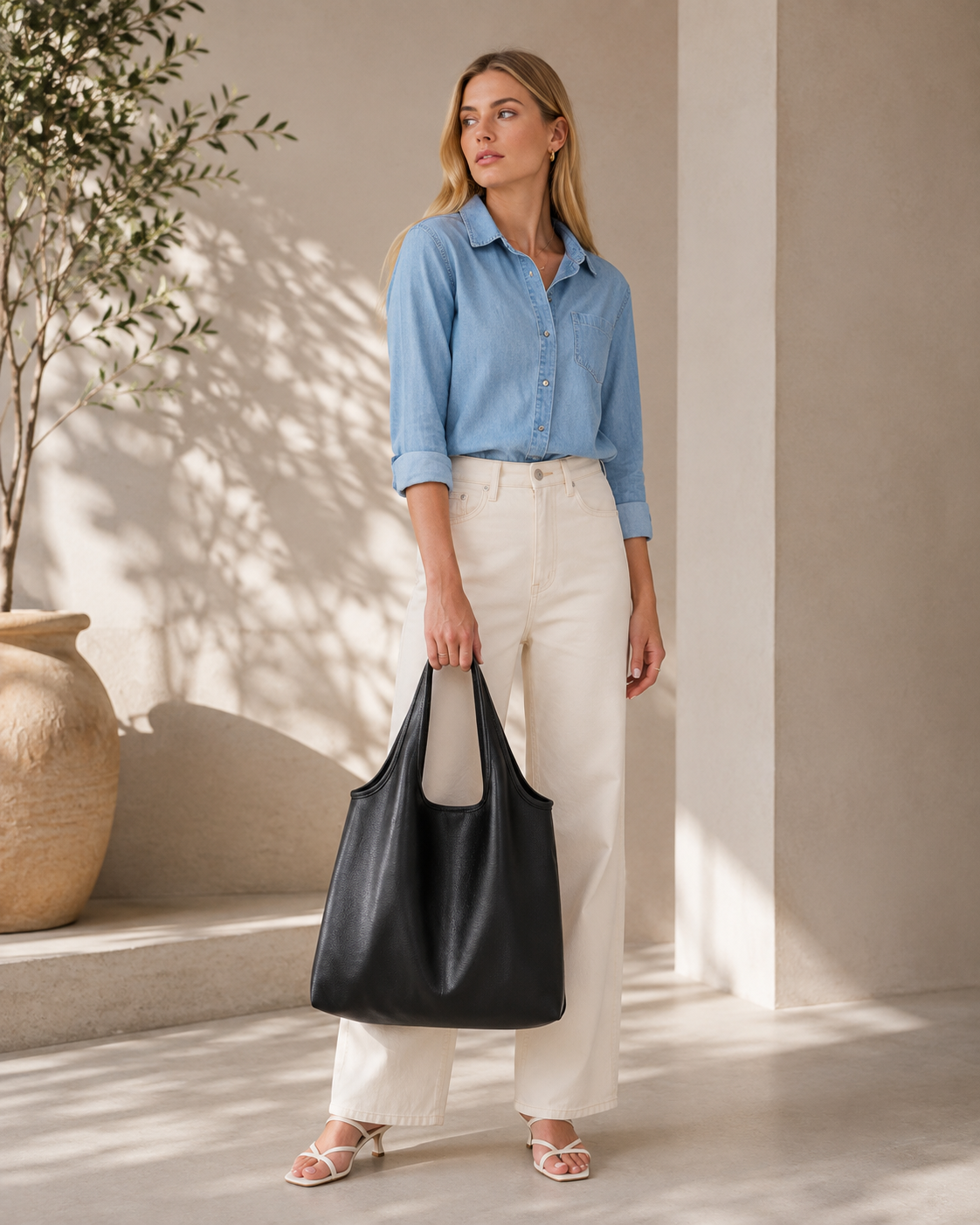 HOXIS Olga – Bolso Hobo de Cuero Vegano