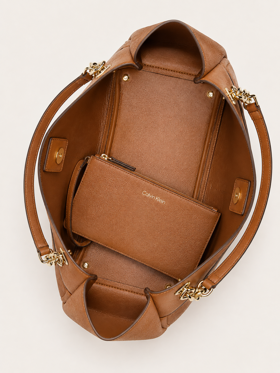 Calvin Klein Elena – Bolso Tote con Cadena 100% Original