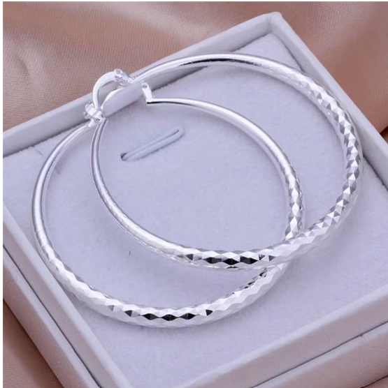 Aretes de Aro Plata 925 Texturizados para Mujer