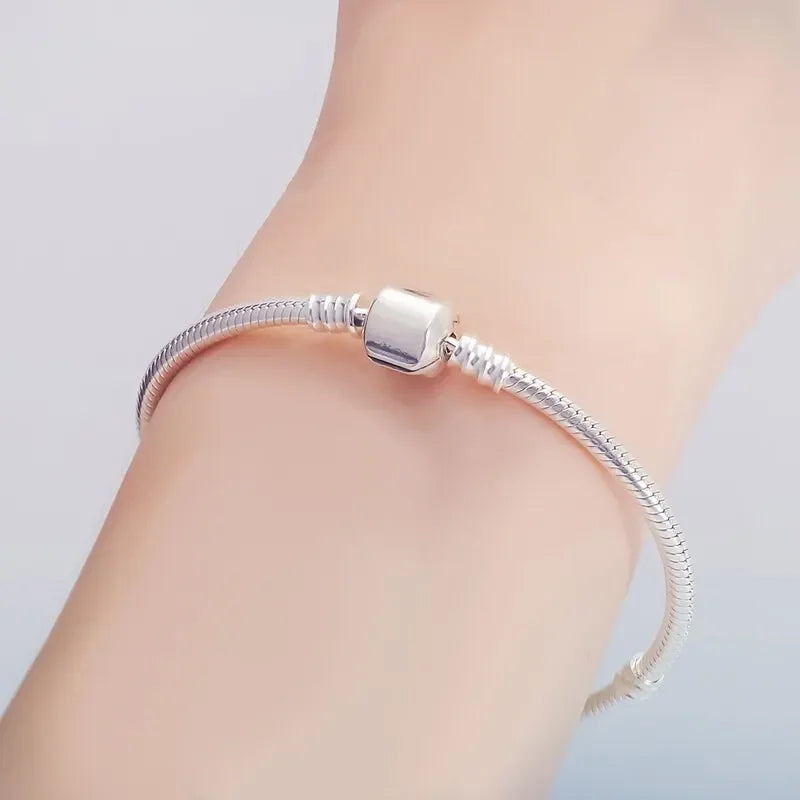 Pulsera de Plata 925 Cadena Serpiente para Mujer