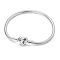 Pulsera de Plata de Ley 925 Estilo Pandora — Elegante y Ajustable