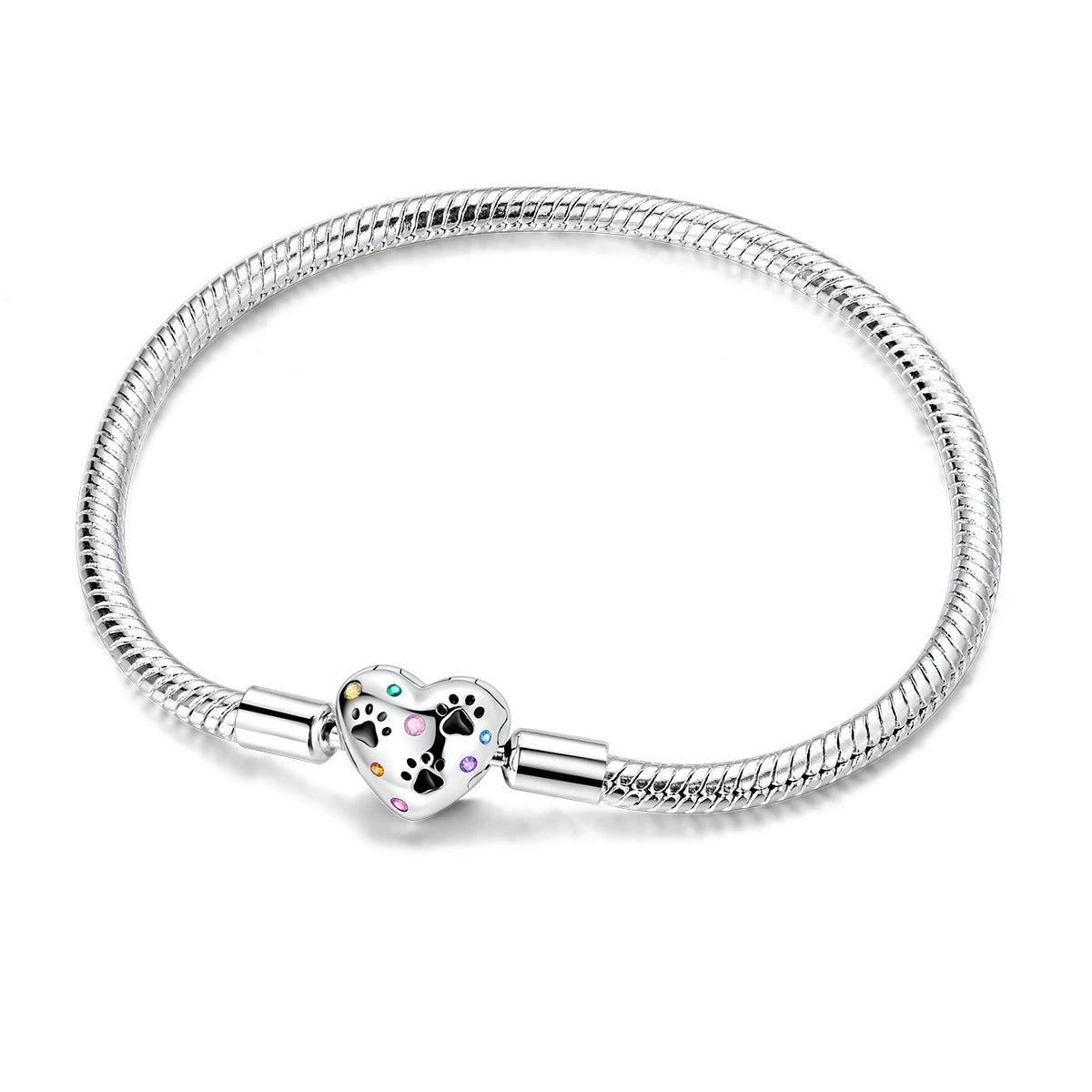 Pulsera de Plata de Ley 925 Estilo Pandora — Elegante y Ajustable