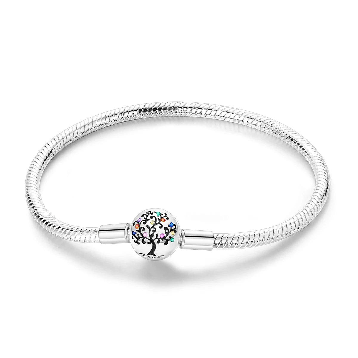 Pulsera de Plata de Ley 925 Estilo Pandora — Elegante y Ajustable