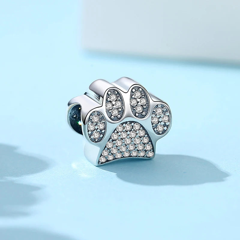 Charm Huella de Perro Plata 925 — Dije para Pulsera Pandora