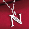 Collar de Letra Inicial Plata 925 con Zircón