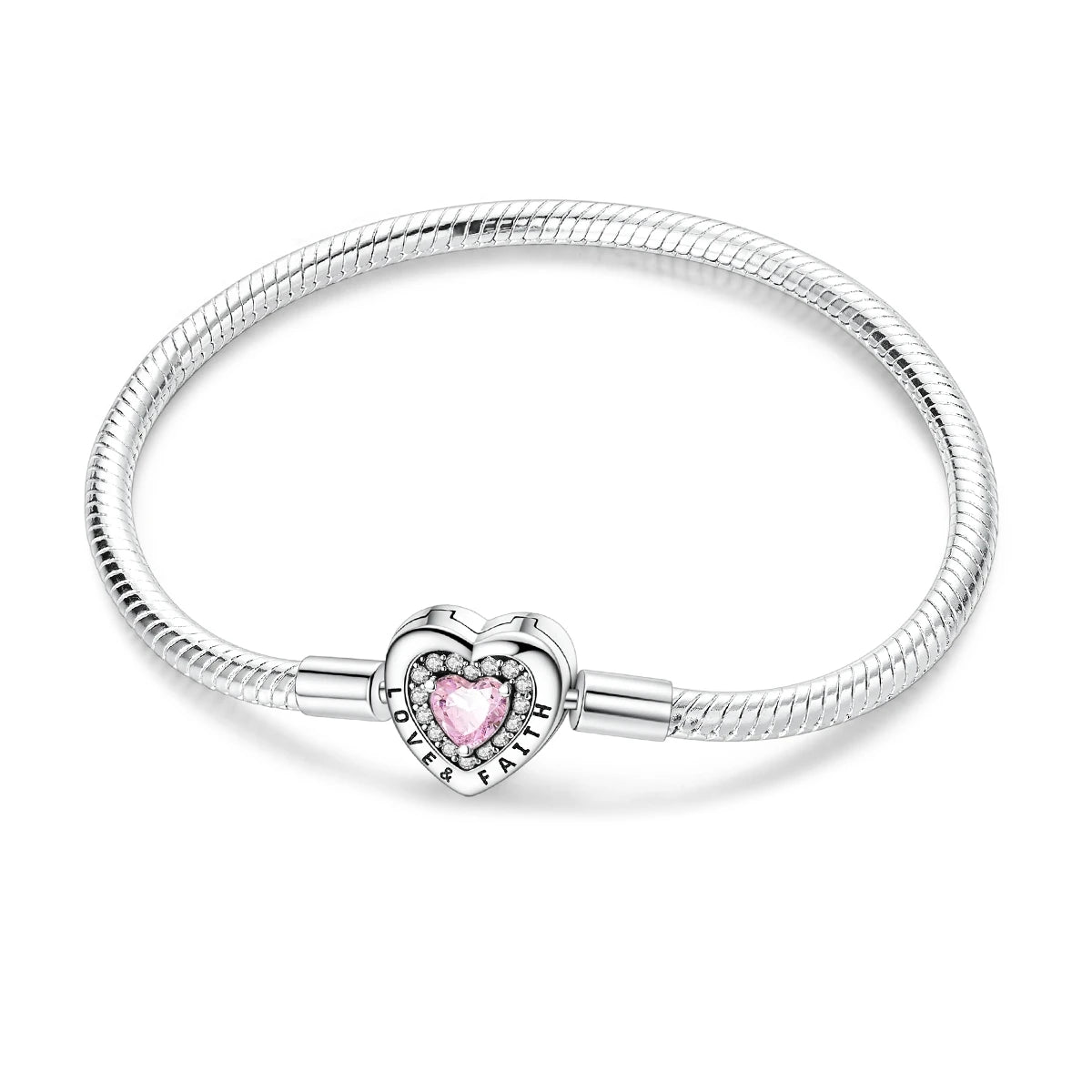 Pulsera de Plata de Ley 925 Estilo Pandora — Elegante y Ajustable
