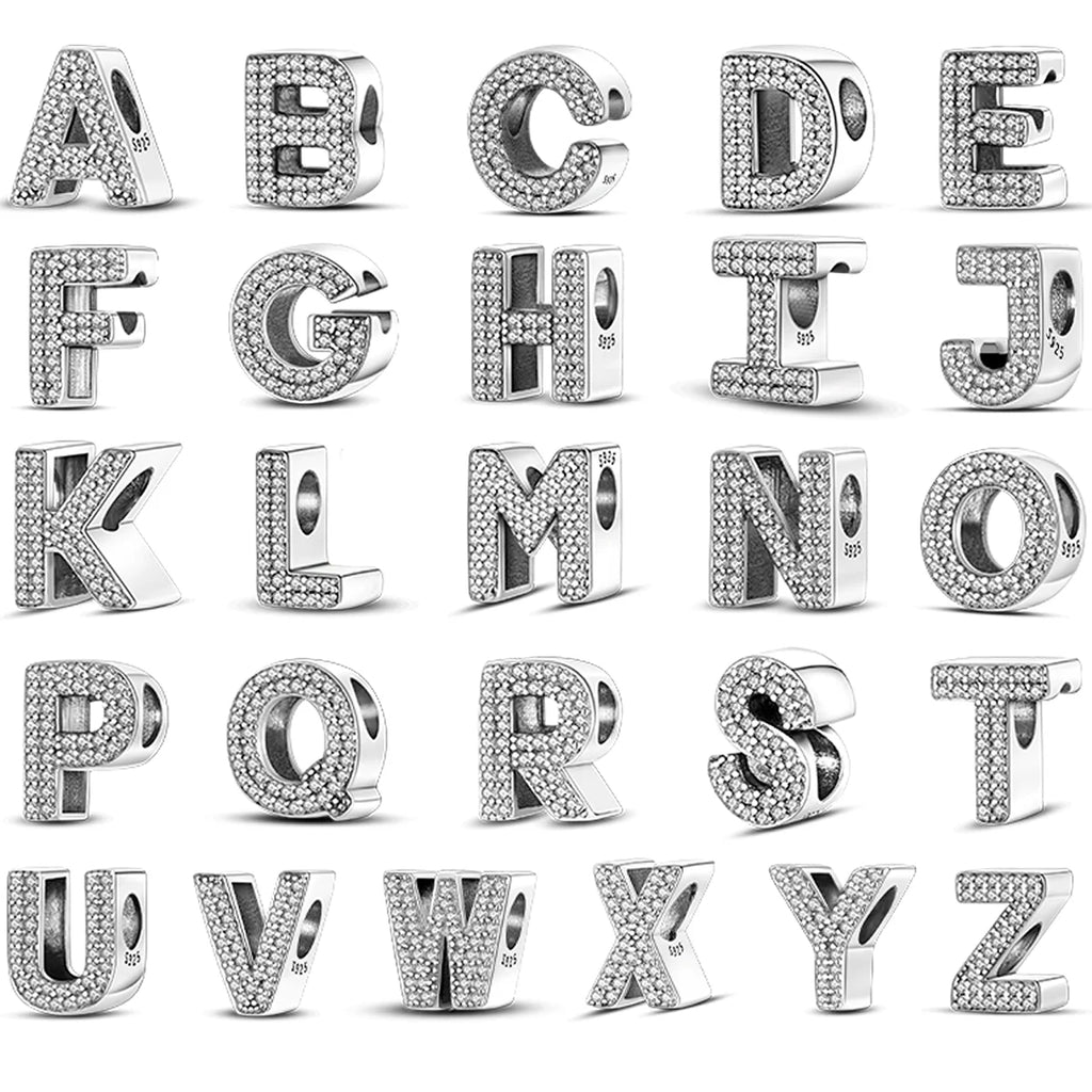 Charm Letra del Abecedario Plata 925 para Pulsera