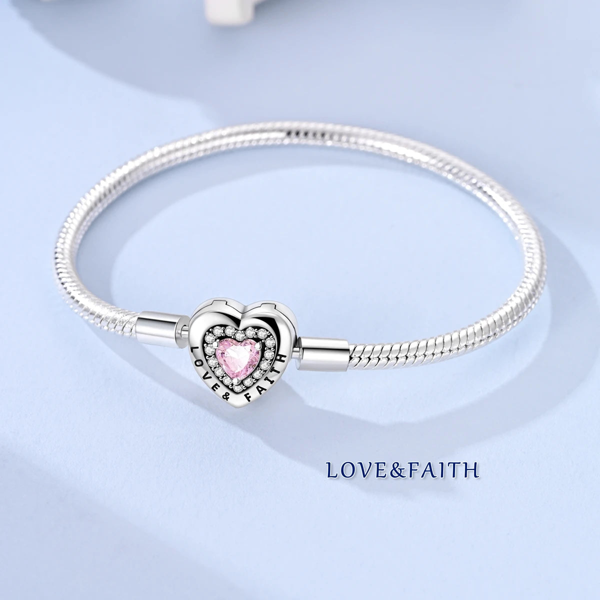 Pulsera de Plata de Ley 925 Estilo Pandora — Elegante y Ajustable