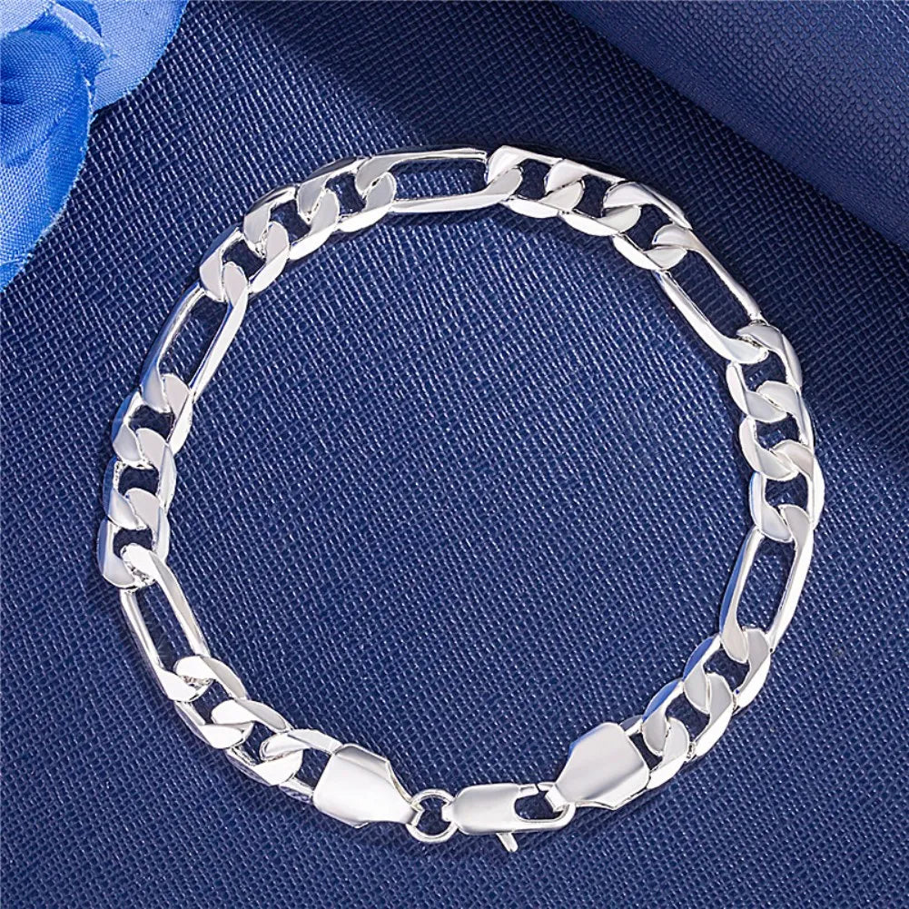 Pulsera de Plata 925 Cadena Sólida Unisex