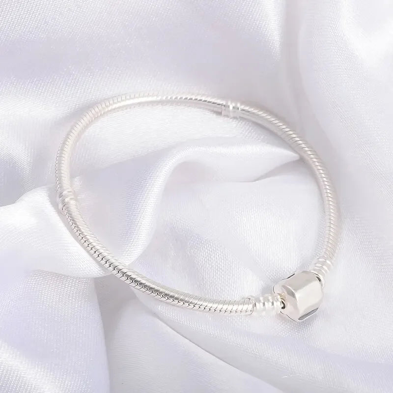 Pulsera de Plata 925 Cadena Serpiente para Mujer