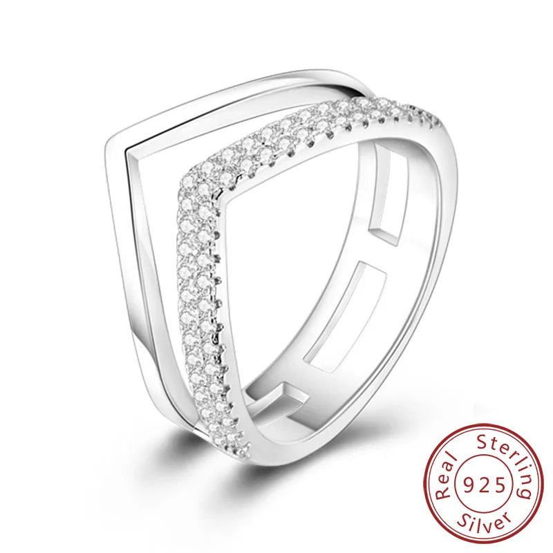 Anillo Apilable Plata 925 con Circón – Estilo Pandora