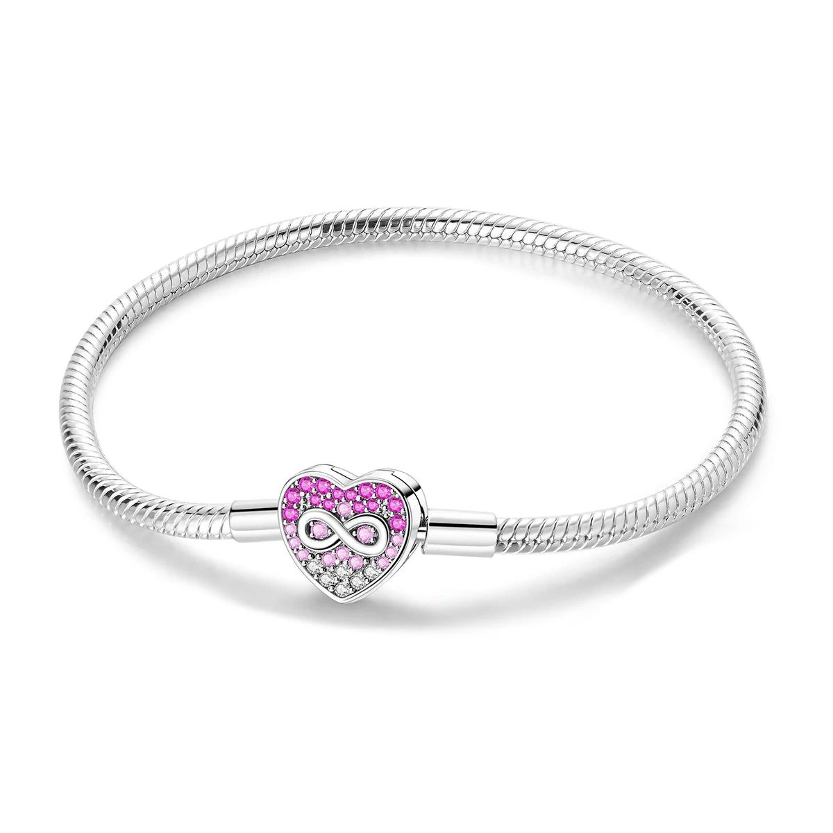 Pulsera de Plata de Ley 925 Estilo Pandora — Elegante y Ajustable