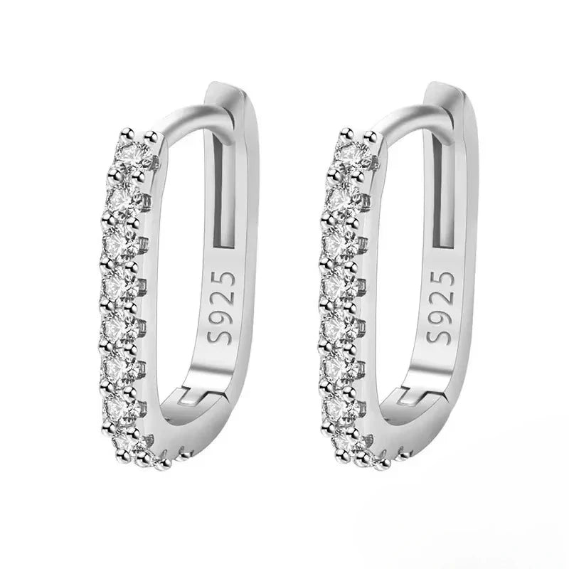 Aretes de Aro Plata 925 con Circonita para Mujer