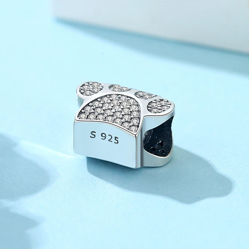 Charm Huella de Perro Plata 925 — Dije para Pulsera Pandora