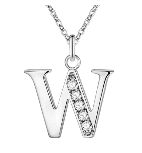 Collar de Letra Inicial Plata 925 con Zircón