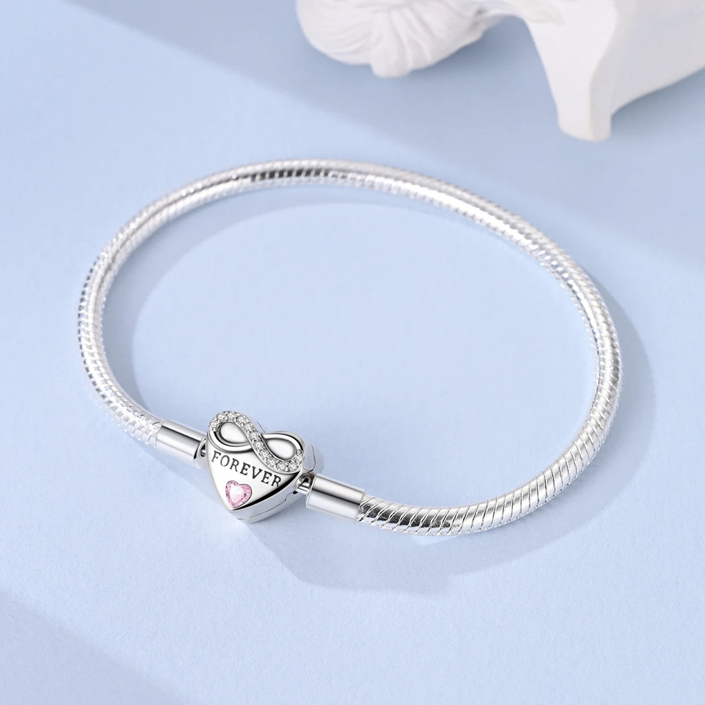 Pulsera de Plata de Ley 925 Estilo Pandora — Elegante y Ajustable