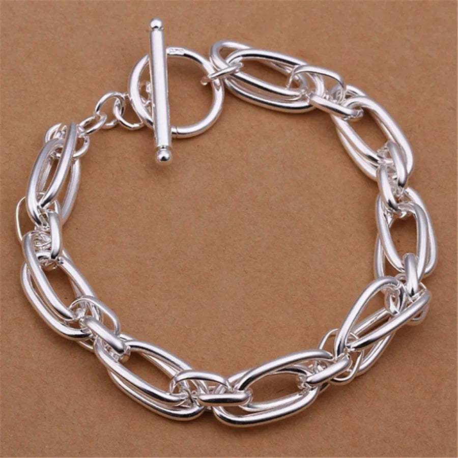 Pulsera de Plata 925 Cadena Sólida Unisex