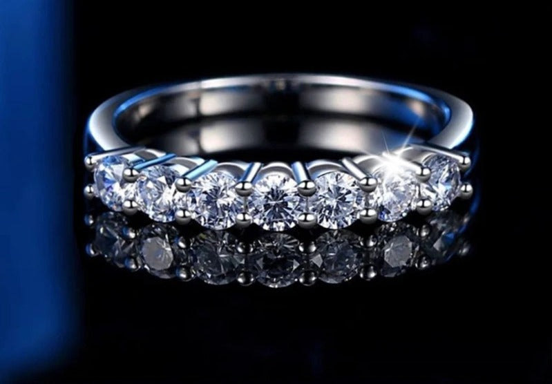 Anillo de Moissanite Plata 925 para Mujer